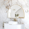 LED Half-Moon 800(H)x1200(W) Gold Metal Frame Mirror