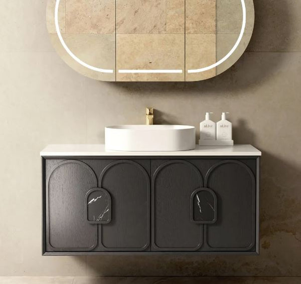 Maci 600mm-1800mm Black Oak Wall Hung Vanity
