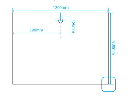 Tile Tray With Square Rear Waste Tile insert