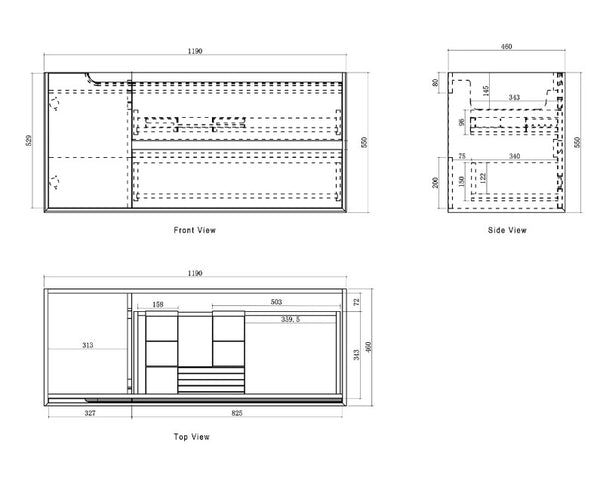 Noah 600mm-1500mm Sable Walnut Wall Hung Vanity