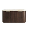 Havana Fluted 600mm-1800mm Sable Walnut Wall Hung Curve Vanity