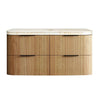Havana Fluted 600mm-1800mm Woodland Oak Wall Hung Curve Vanity