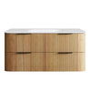 Havana Fluted 600mm-1800mm Woodland Oak Wall Hung Curve Vanity