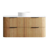 Havana Fluted 600mm-1800mm Woodland Oak Wall Hung Curve Vanity