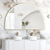 LED Half-Moon 1000(H)x1500(W) Gold Metal Frame Mirror