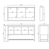 Timber Oak 1500 Mirror cabinet