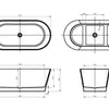 Oval Freestanding Bath 1370-1700mm