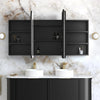 LED Maci 1500(W)x750(H) Black Shaving Cabinet - Premium Edition