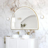 LED Half-Moon 1000(H)x1500(W) Gold Metal Frame Mirror