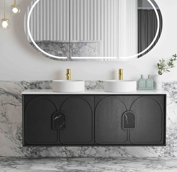 Maci 600mm-1800mm Black Oak Wall Hung Vanity