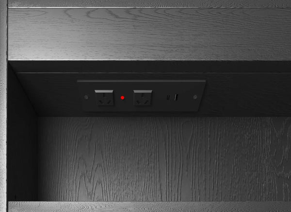 LED Maci 1200(W)x750(H) Black Shaving Cabinet - Premium Edition