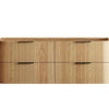 Havana Fluted 600mm-1800mm Woodland Oak Wall Hung Curve Vanity