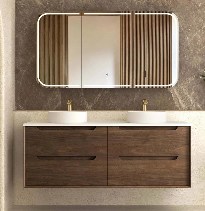 Noah 600mm-1500mm Sable Walnut Wall Hung Vanity