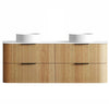 Havana Fluted 600mm-1800mm Woodland Oak Wall Hung Curve Vanity