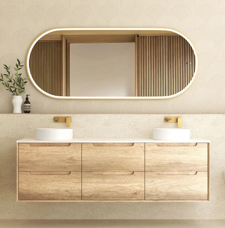 Noah Natural Oak 1800mm Wall Hung Vanity
