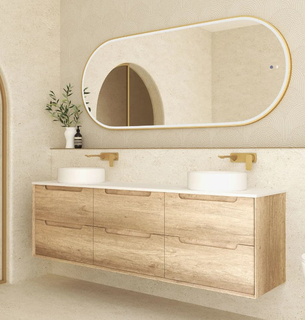 Noah Natural Oak 1800mm Wall Hung Vanity