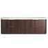 Havana Fluted 600mm-1800mm Sable Walnut Wall Hung Curve Vanity