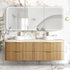Havana Fluted 600mm-1800mm Woodland Oak Wall Hung Curve Vanity