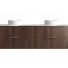 Havana Fluted 600mm-1800mm Sable Walnut Wall Hung Curve Vanity