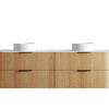 Havana Fluted 600mm-1800mm Woodland Oak Wall Hung Curve Vanity