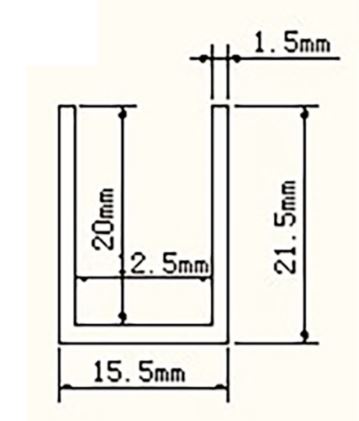 Shower Wall Channel - 20mm