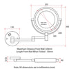 Chrome Wall Mounted 8X Magnifying Mirror