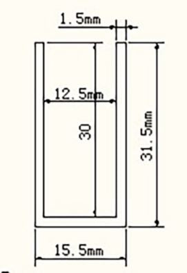 Shower Wall Channel - 30mm