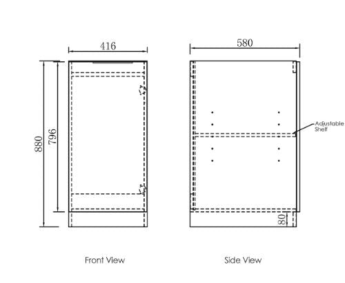 Noah Natural Oak 415 One Door Base Cabinet