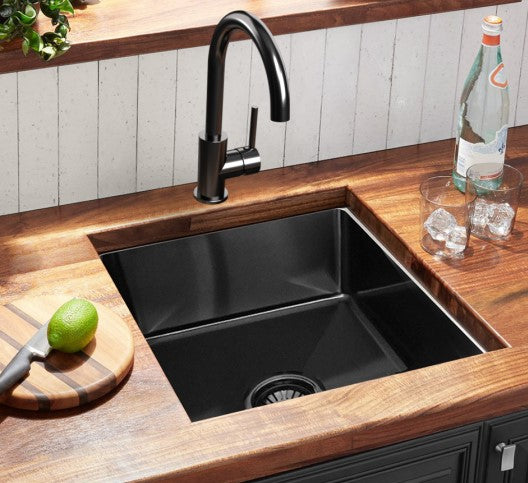 Black 580 Handmade Single Bowl Kitchen Sink