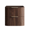 Havana Fluted 600mm-1800mm Sable Walnut Wall Hung Curve Vanity