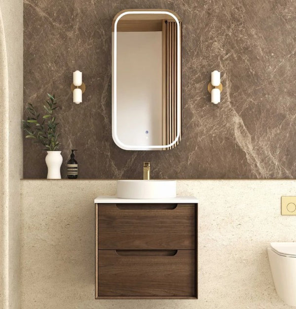 Noah 600mm-1500mm Sable Walnut Wall Hung Vanity