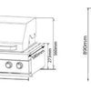 Euro 6 Burner Built-in & Hood Barbeque