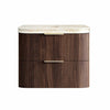 Havana Fluted 600mm-1800mm Sable Walnut Wall Hung Curve Vanity