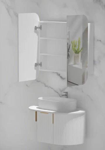 Maci 750-1200mm Matte White Shaving Cabinet