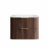 Havana Fluted 600mm-1800mm Sable Walnut Wall Hung Curve Vanity