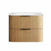 Havana Fluted 600mm-1800mm Woodland Oak Wall Hung Curve Vanity