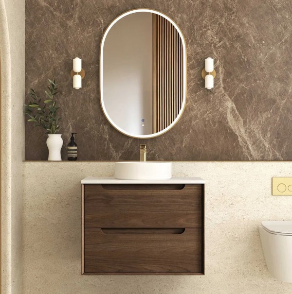 Noah 600mm-1500mm Sable Walnut Wall Hung Vanity