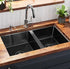 Black 760 Handmade Double Bowl Kitchen Sink