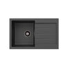 Black 800 Single 32L Granite Kitchen Sink with Drainer