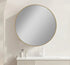 600/ 800mm Round Brushed Gold Framed Mirror