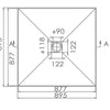 Square Tile Tray Centre outlet