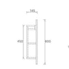 Amber LED Mirror Cabinet 900mm