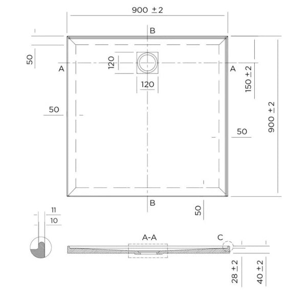 Slim Profile Showerbase