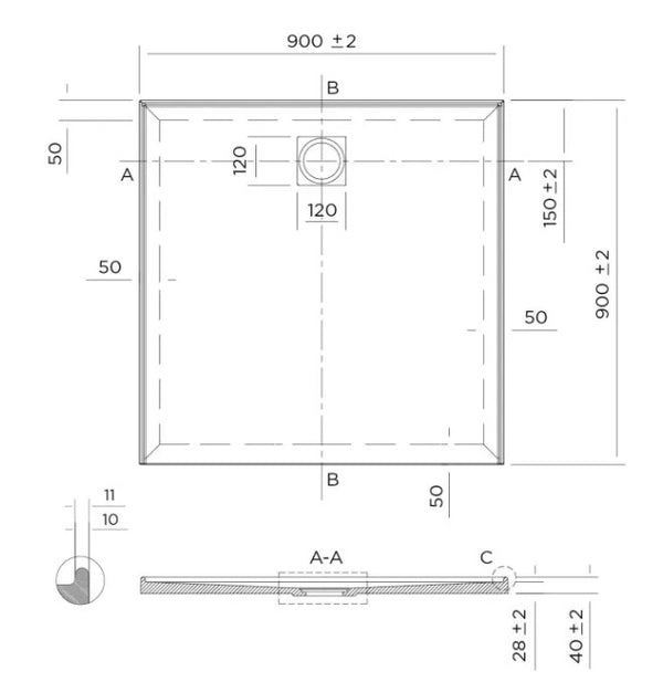 Slim Profile Showerbase