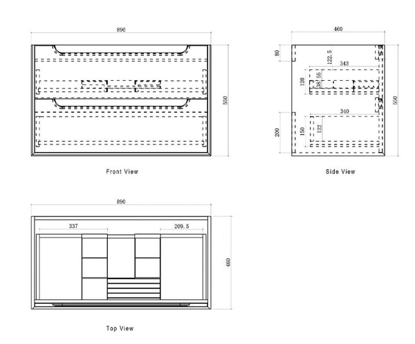Noah 600mm-1500mm Sable Walnut Wall Hung Vanity