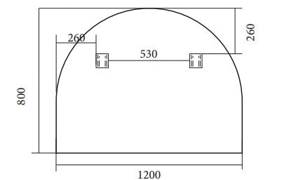 Arch 1200 Matte White Framed Mirror