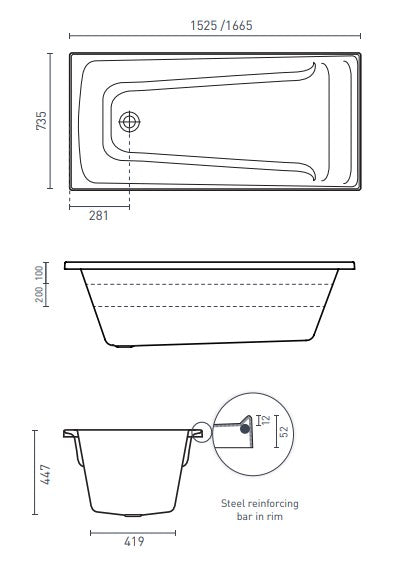 Novara Inset Bath