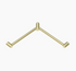 MECCA Care 600x600mm Brushed Brass Wrap Around Corner Grab Rail 32mm