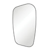 Capriccio Matte Black Asymmetrical Framed Mirror