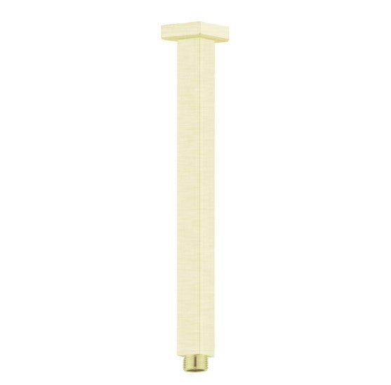 Square Ceiling Arm Brushed Gold 300mm